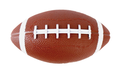 American foot ball on white background isolated front view