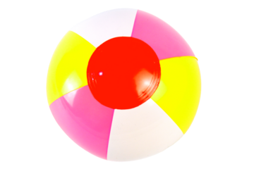 colorful plastic ball beach ball playful kids on white background
