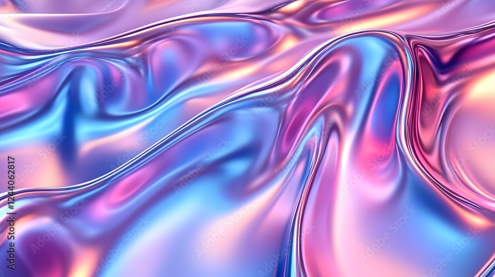 Poster A captivating abstract background featuring a dynamic flow of vibrant iridescent and prismatic colors that create a mesmerizing dreamlike and cosmic visual experience