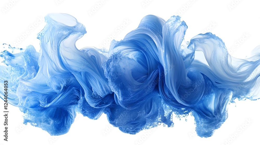 Fototapete Captivating Fluid Motion of Swirling Turquoise and Aqua Tones in a Dreamlike Abstract Composition  The image showcases a dynamic flowing and visually striking abstract design with a mesmerizing