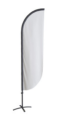 Feather Flag Banner, Mockup, Blank advertising, stand flag, outdoor, transparent background, 3D