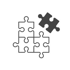 Fototapeta premium jigsaw puzzle with missing piece