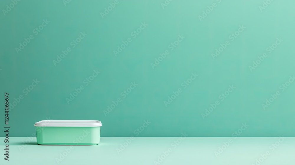 Poster clean and minimalistic layout of weekly diet planner with meal prep containers arranged in grid prov