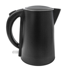 Modern black electric kettle isolated on white background