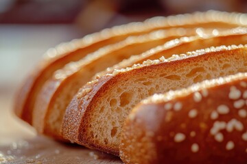 A close-up shot of a loaf of bread placed on a cutting board, ready for slicing or serving