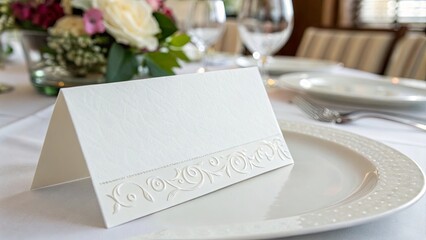 Restraint Paper Table Card. 