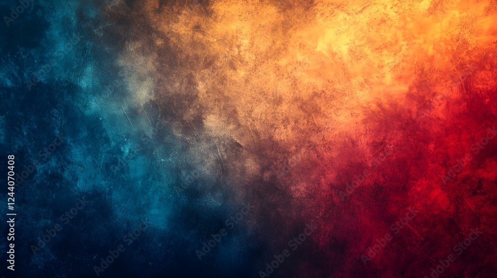Aufkleber fiery dynamic and intense abstract landscape composition with dramatic atmospheric lighting and vibr