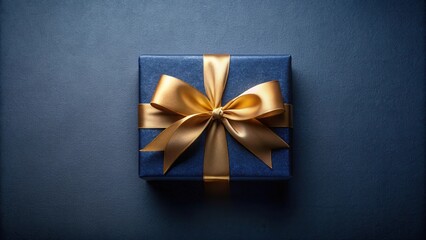 A luxuriously wrapped present with a golden bow, ideal for a special occasion