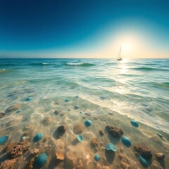 sea and boat 