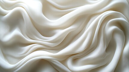 Fototapeta premium Elegant Cream Colored Fabric Draped Softly