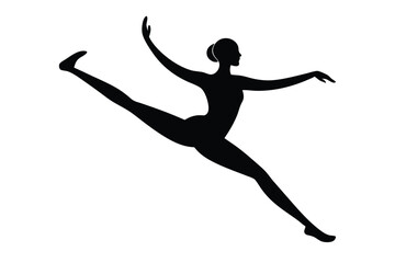 silhouette vector
illustration of A Flexibility Stretch icon on white background