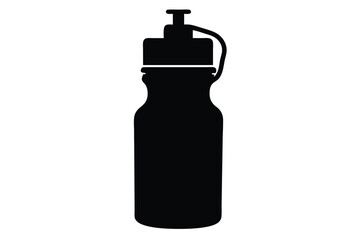 silhouette vector
illustration of A Hydration Bottle icon on white background