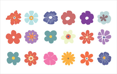 Collection of floral and botany elements, Abstract set of wildflower, Style for banners, wallpaper, posters, websites, online shopping.Vector illustration design and creative idea,eps 10.