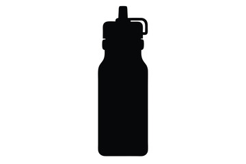 silhouette vector
illustration of A Hydration Bottle icon on white background