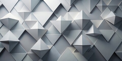 Abstract Geometric Pattern of Interlocking Triangles and Pyramids