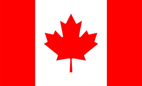 Flag of Canada, official national canadian flag vector EPS
