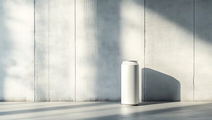 Single White Aluminum Can Mockup Minimalist and Modern Template for Showcasing Your Beverage Packaging Designs