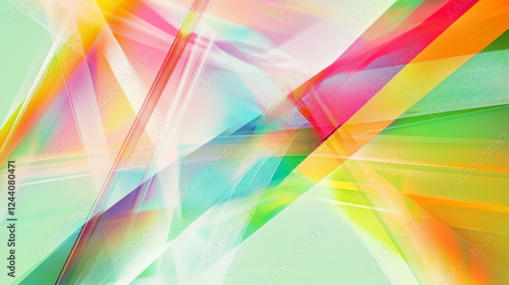 Fototapete abstract background featuring intersecting lines with vibrant color transitions and a dynamic visual