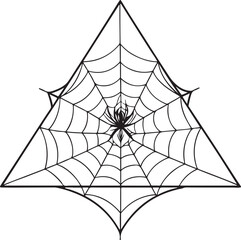 spider web silhouette vector designs