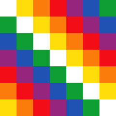 Wiphala banner - square native flag of Bolivia