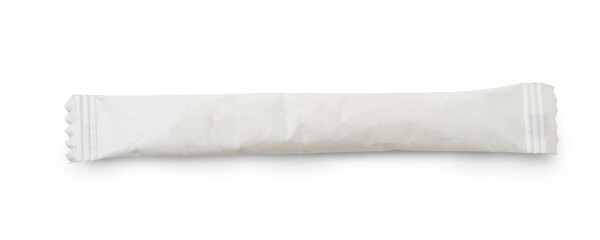 Sugar in a packet isolated on a transparent background