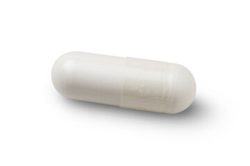 Capsule dietary supplement isolated on a transparent background