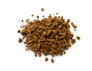 Instant coffee isolated on transparent background