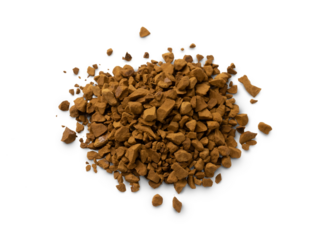 Instant coffee isolated on transparent background