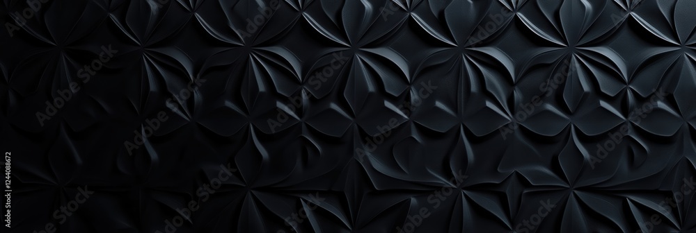 Aufkleber intricate geometric patterns against a black matte background create a striking visual effect