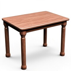 Rustic Wooden Table with Smooth Finish and Elegant Legs Design