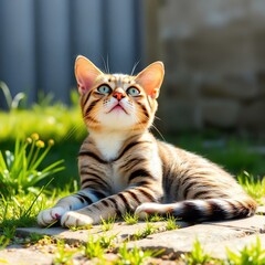 cat  on a sunny day