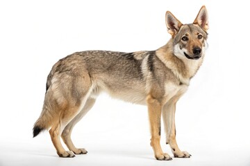 Obraz premium czechoslovakian vlciak dog isolated on white background