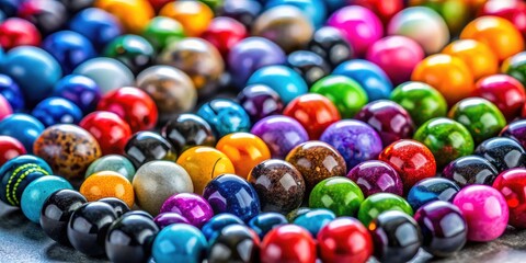 Fototapeta premium Urban grit meets colorful beads and stones in a striking still life photographic exploration.