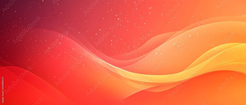 Poster a vibrant abstract background featuring soft waves of orange and pink hues, blended seamlessly with 