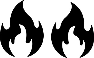 Fire sign set. collection of Fire flame icon . Fire flame symbol. Bonfire silhouette logotype. Flames symbols flat style - stock vector. Simple icon, Web site page 