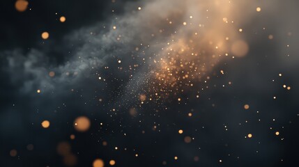 Obraz premium close-up image of particles in the air, with PM 2.5 highlighted among other pollutants, illustrating its tiny size and pervasive presence.