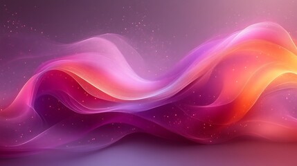 Abstract Pink and Orange Wave Background Design