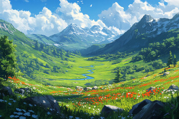 swiss alps landscape © Mutia