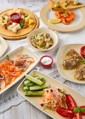 Captivating Russian Style Snack Table A Play of Light and Color