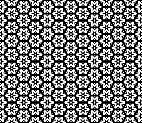 Black and white seamless abstract pattern. Background and backdrop. Grayscale ornamental design.