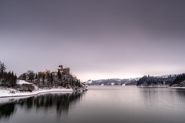 Pieniny , góry, zima, śnieg, Karpaty, mgły, Tatry