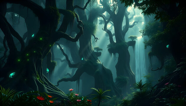 A Dark junggle and Enigmatic Wilderness Full of Hidden Secrets and Unseen Creatures