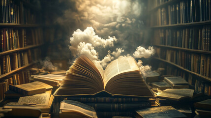 Arrow pointer clicking on digital book. Online library, e-education technology, distant study, educational resources, guide course, ebooks app, online seminar, e-learning resources concept.