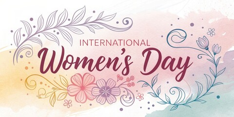 Elegant floral design celebrating international women's day with artistic pastel background