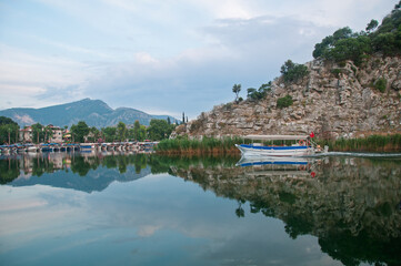 Riverside view in Dalyan of Turkey.