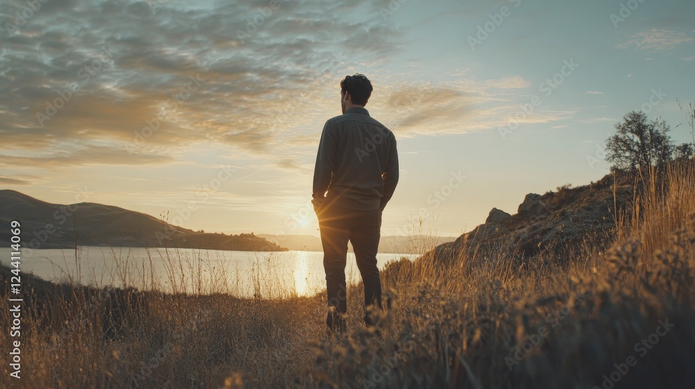Poster a content creator crafting a brand story through an engaging video, utilizing storytelling to connec