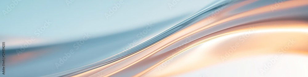Poster surreal representation of metallic vortex with soft glowing edges forming abstract spiral pattern