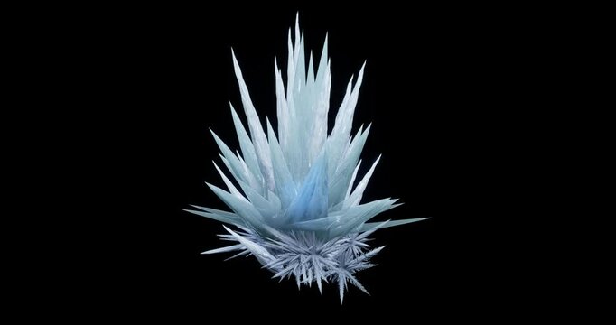 freeze effect on black background