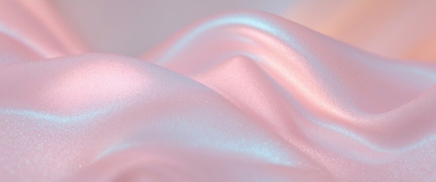 Abstract pink pastel holographic blurred gradient background texture.