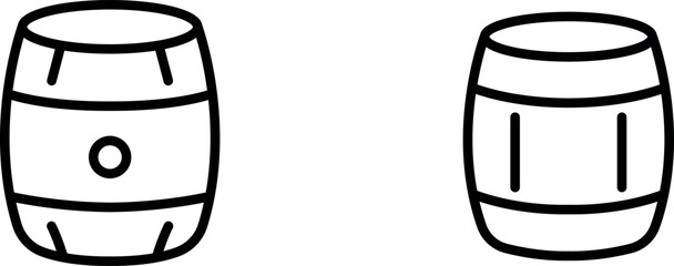 Classic and Sturdy Barrel Icon for Storage, Liquids, and Industrial Use